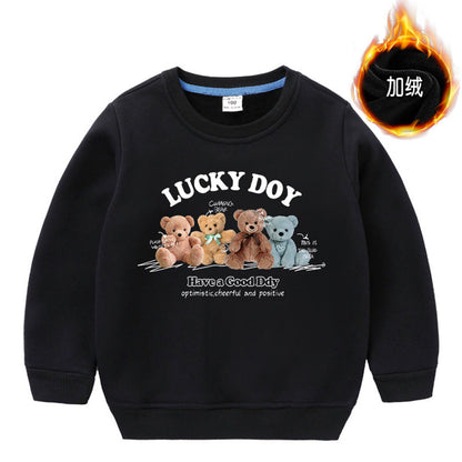 MyKids-USA® Baby Cute Bear Pattern Crewneck Cotton Hoodies