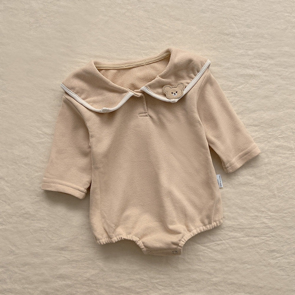 MyKids-USA® Baby Girl Bear Patched Pattern College Style bodysuit & Sets