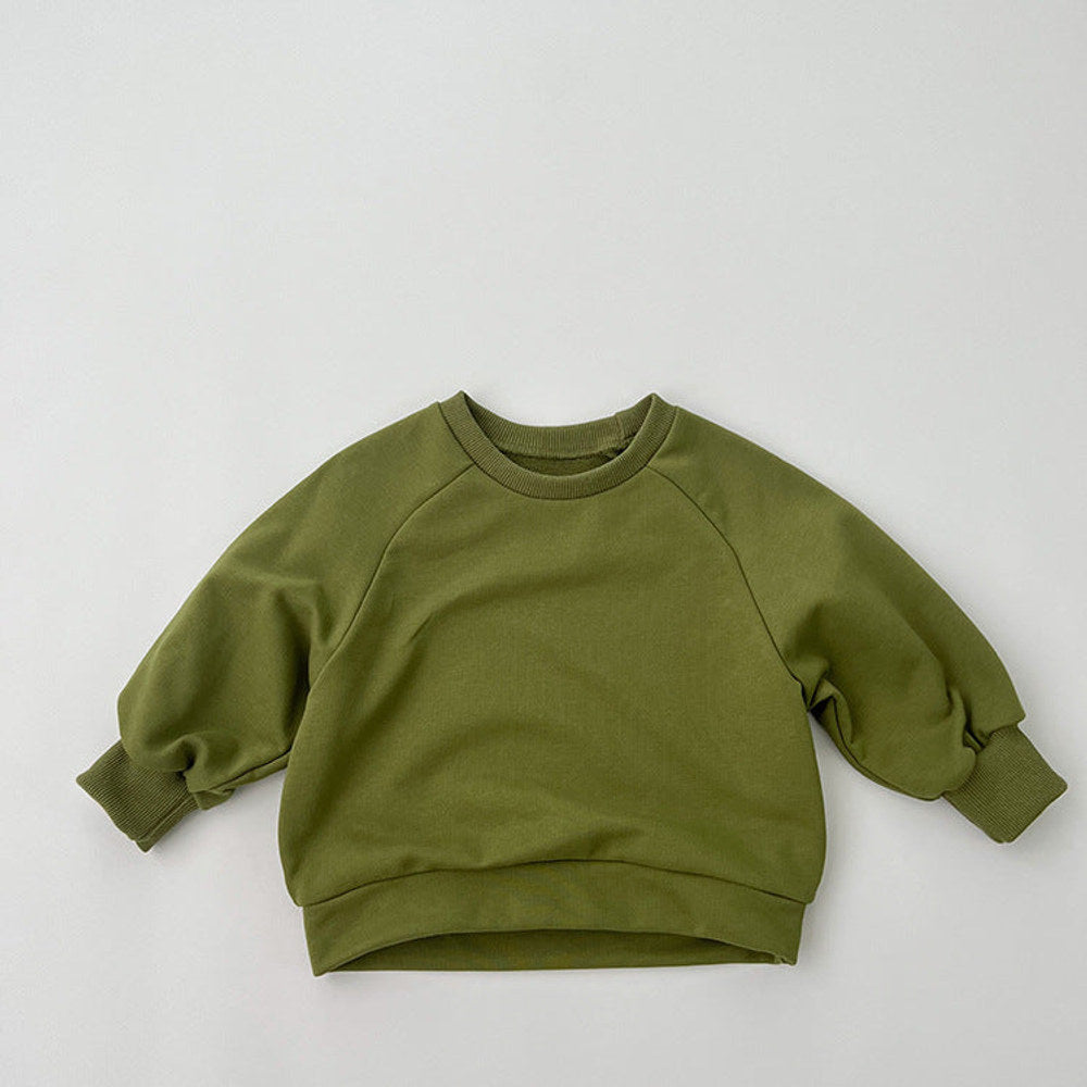 MyKids-USA® Baby Solid Color Long Sleeve Pullover Crewneck Hoodies
