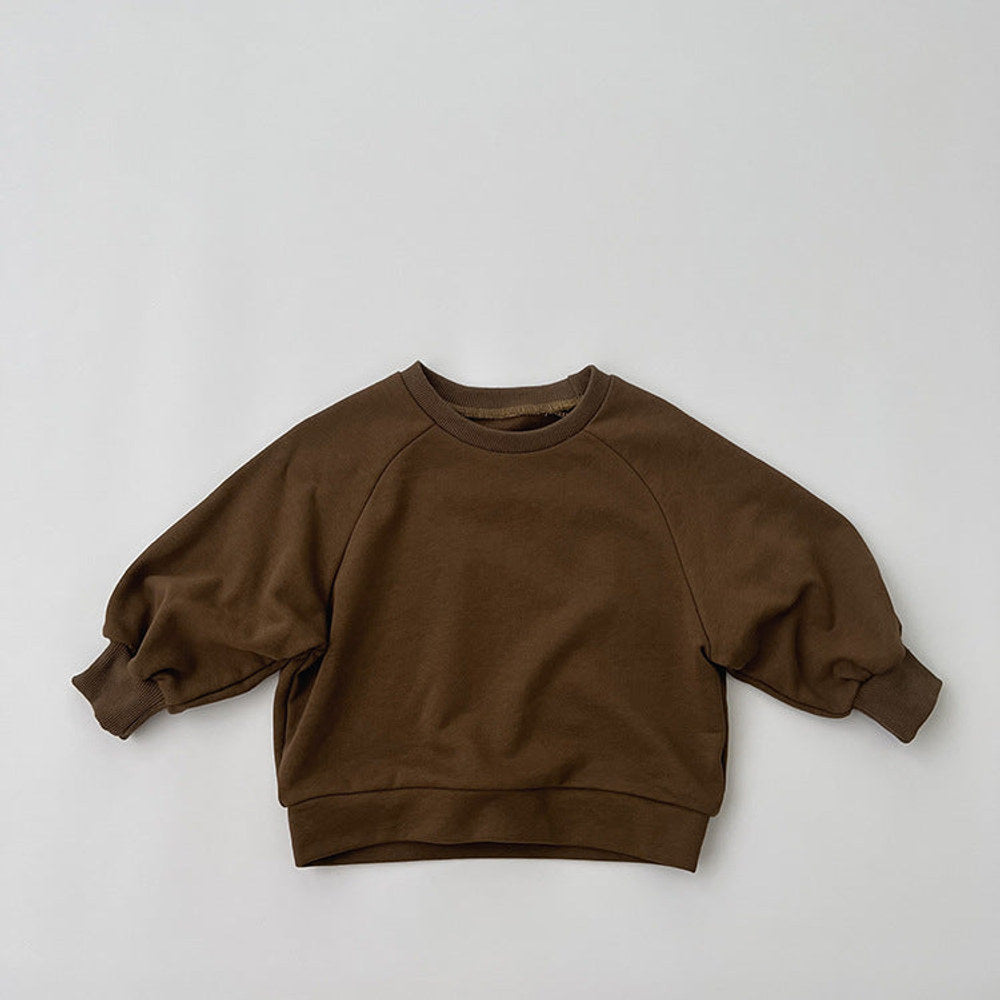 MyKids-USA® Baby Solid Color Long Sleeve Pullover Crewneck Hoodies