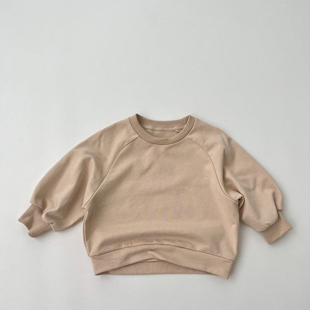 MyKids-USA® Baby Solid Color Long Sleeve Pullover Crewneck Hoodies