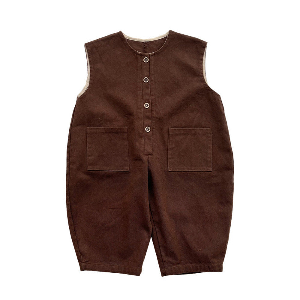 MyKids-USA® Baby Solid Color Sleeveless Unisex Overall