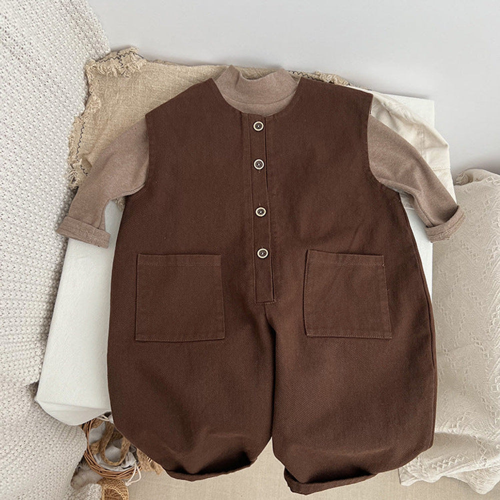 MyKids-USA® Baby Solid Color Sleeveless Unisex Overall