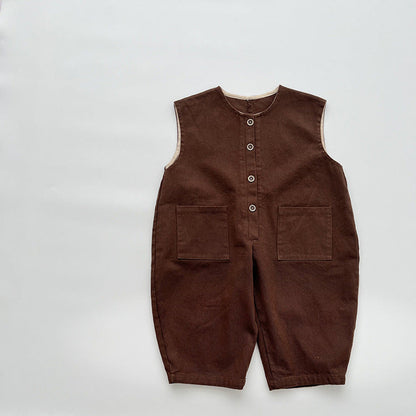 MyKids-USA® Baby Solid Color Sleeveless Unisex Overall