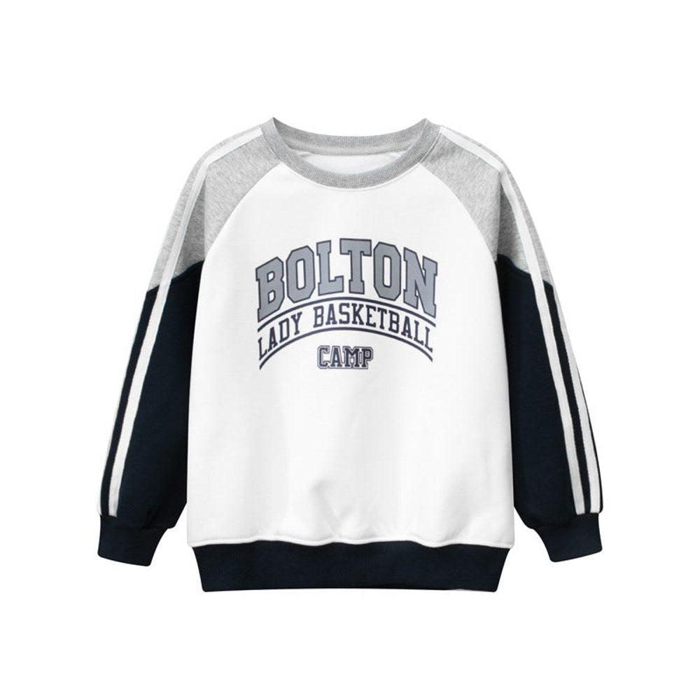MyKids-USA® Children Slogan Print Pattern Color block Design Quality Hoodie