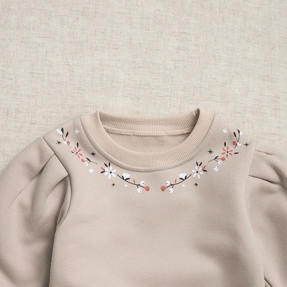 MyKids-USA® Baby Girl Floral Print Pattern Bud Sleeve Hoodies
