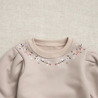 MyKids-USA® Baby Girl Floral Print Pattern Bud Sleeve Hoodies