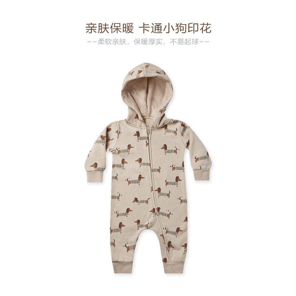 MyKids-USA® Baby Cartoon Animal Print Pattern Zipper Design Full Romper