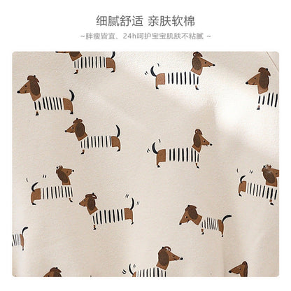 MyKids-USA® Baby Cartoon Animal Print Pattern Zipper Design Full Romper