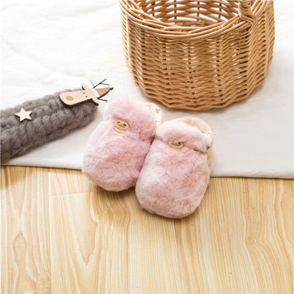 MyKids-USA® Newborn Baby Solid Color Plush Warm Shoes Outfits In