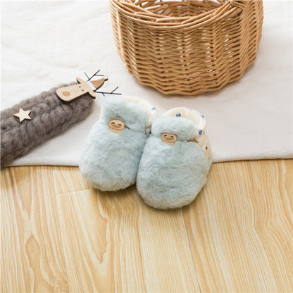 MyKids-USA® Newborn Baby Solid Color Plush Warm Shoes Outfits In