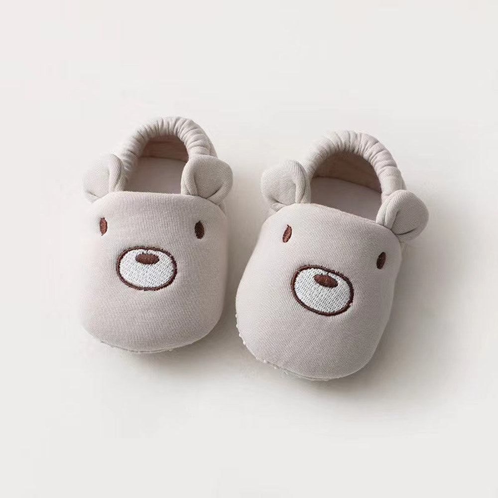 MyKids-USA® Baby Cartoon Animal Embroidered Graphic Cotton Filling Design Warm Toddle Shoes