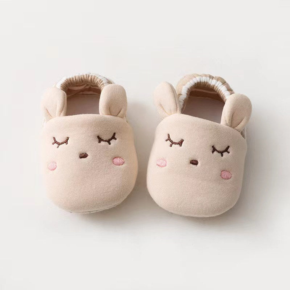 MyKids-USA® Baby Cartoon Animal Embroidered Graphic Cotton Filling Design Warm Toddle Shoes