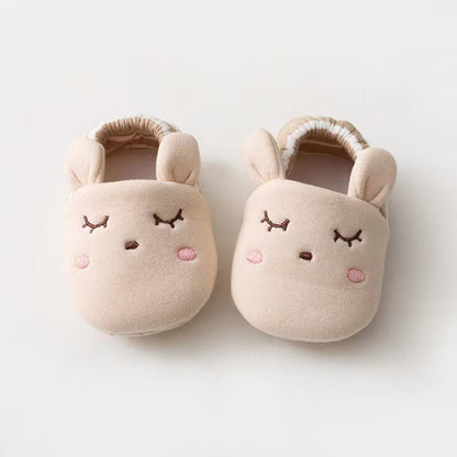 MyKids-USA® Baby Cartoon Animal Embroidered Graphic Cotton Filling Design Warm Toddle Shoes