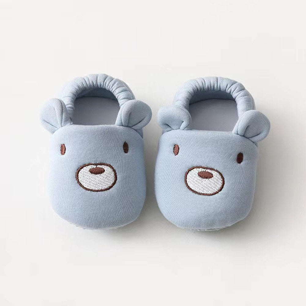 MyKids-USA® Baby Cartoon Animal Embroidered Graphic Cotton Filling Design Warm Toddle Shoes