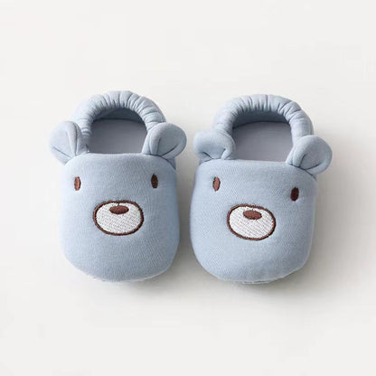 MyKids-USA® Baby Cartoon Animal Embroidered Graphic Cotton Filling Design Warm Toddle Shoes