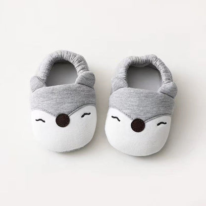 MyKids-USA® Baby Cartoon Animal Embroidered Graphic Cotton Filling Design Warm Toddle Shoes
