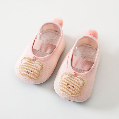 MyKids-USA® Baby Girl Cartoon Pattern Non-Slip Toddler Shoes With Tail Design Floor Socks