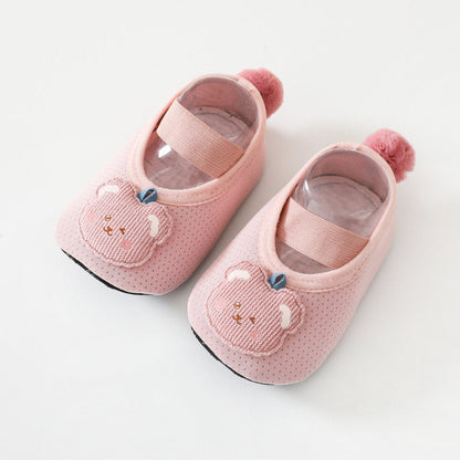 MyKids-USA® Baby Girl Cartoon Pattern Non-Slip Toddler Shoes With Tail Design Floor Socks