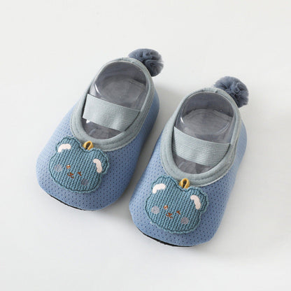 MyKids-USA® Baby Girl Cartoon Pattern Non-Slip Toddler Shoes With Tail Design Floor Socks