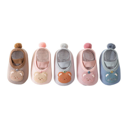 MyKids-USA® Baby Girl Cartoon Pattern Non-Slip Toddler Shoes With Tail Design Floor Socks