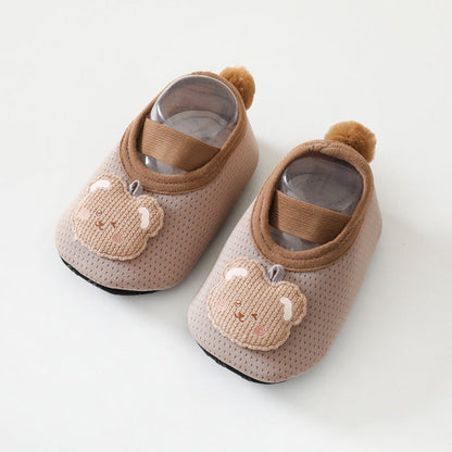 MyKids-USA® Baby Girl Cartoon Pattern Non-Slip Toddler Shoes With Tail Design Floor Socks