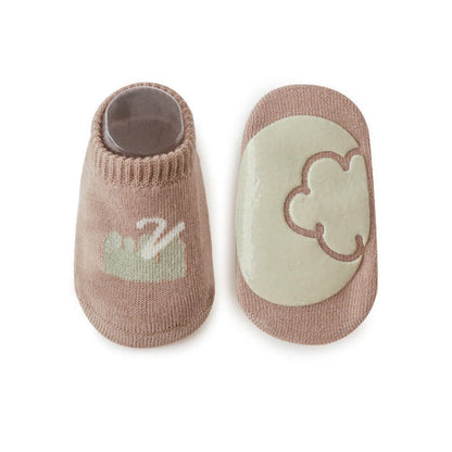 MyKids-USA® Kids Girl Embroidered Pattern Non-Slip Floor Soft Socks