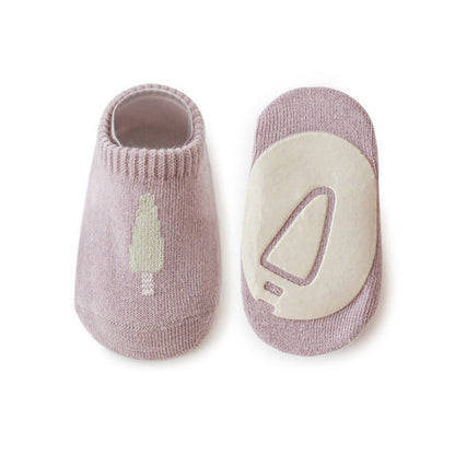 MyKids-USA® Kids Girl Embroidered Pattern Non-Slip Floor Soft Socks