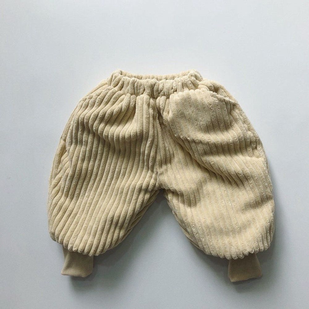 MyKids-USA® Baby Solid Color Corduroy Fabric Thickened Pants