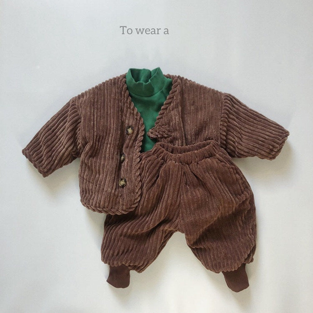 MyKids-USA® Baby Solid Color Corduroy Fabric Thickened Pants