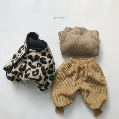 MyKids-USA® Baby Solid Color Corduroy Fabric Thickened Pants
