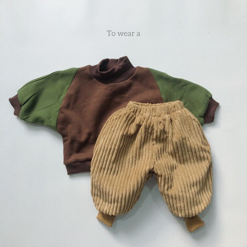 MyKids-USA® Baby Solid Color Corduroy Fabric Thickened Pants