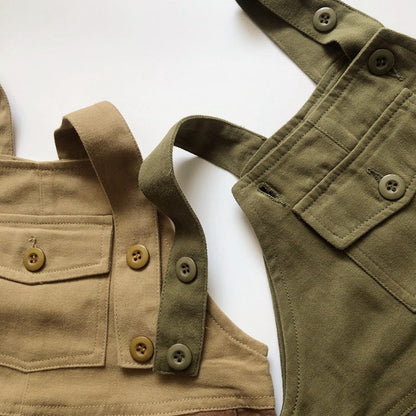 MyKids-USA® Baby Color Matching Design Soft Cotton Fashion Overalls