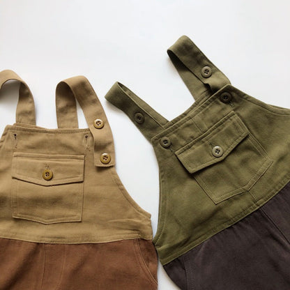 MyKids-USA® Baby Color Matching Design Soft Cotton Fashion Overalls