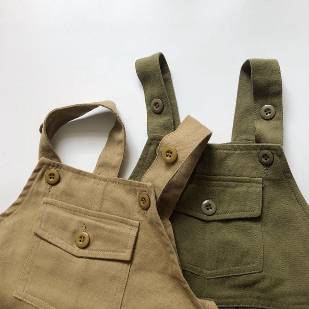MyKids-USA® Baby Color Matching Design Soft Cotton Fashion Overalls