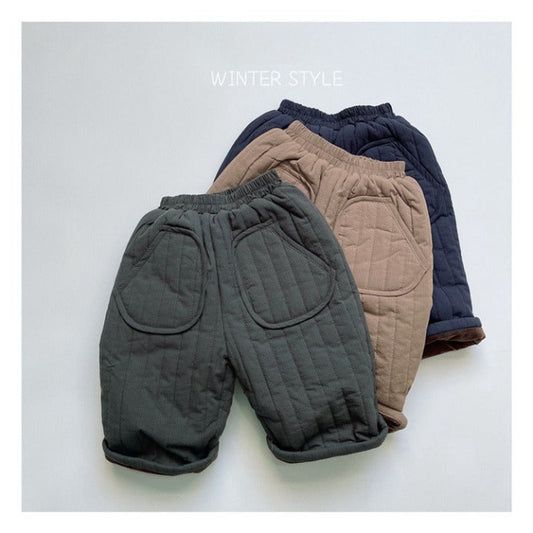 MyKids-USA® Baby Solid Color Cotton Quilted Pants Outfits