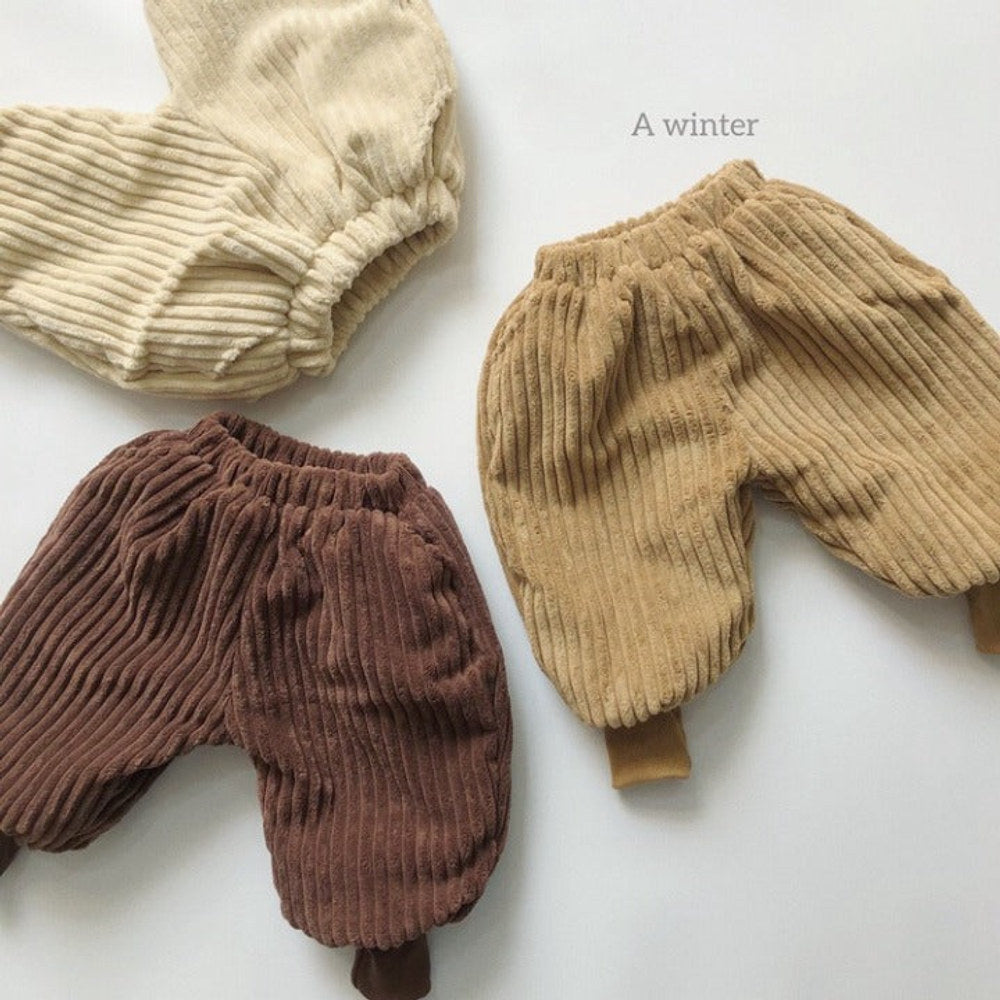 MyKids-USA® Baby Solid Color Corduroy Fabric Thickened Pants