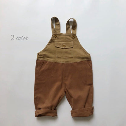 MyKids-USA® Baby Color Matching Design Soft Cotton Fashion Overalls