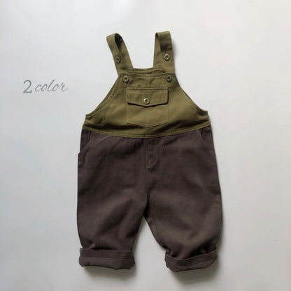 MyKids-USA® Baby Color Matching Design Soft Cotton Fashion Overalls