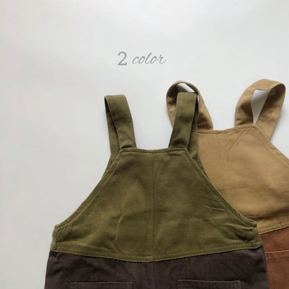 MyKids-USA® Baby Color Matching Design Soft Cotton Fashion Overalls