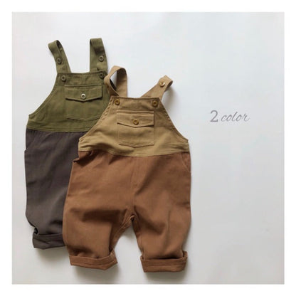 MyKids-USA® Baby Color Matching Design Soft Cotton Fashion Overalls