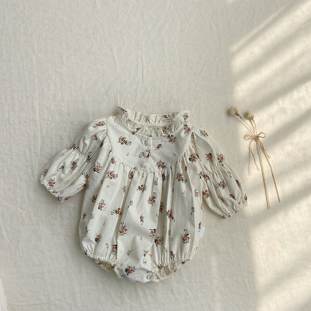 MyKids-USA® Infant Baby Sisters Clothing Romper or Dress In Autumn Outfit Wearing