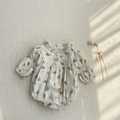 MyKids-USA® Infant Baby Sisters Clothing Romper or Dress In Autumn Outfit Wearing