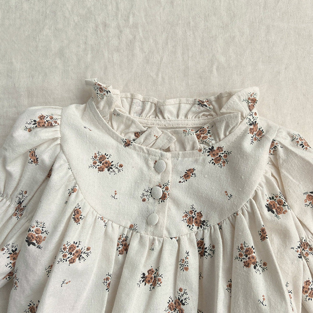 MyKids-USA® Infant Baby Sisters Clothing Romper or Dress In Autumn Outfit Wearing