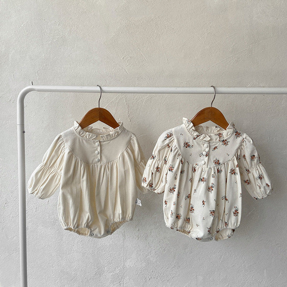 MyKids-USA® Infant Baby Sisters Clothing Romper or Dress In Autumn Outfit Wearing