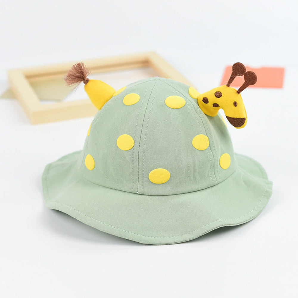 MyKids-USA® Baby Solid Color Animal Print Design Sunshade Bucket Hats