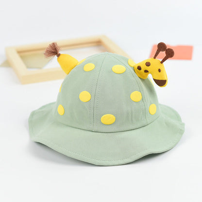 MyKids-USA® Baby Solid Color Animal Print Design Sunshade Bucket Hats