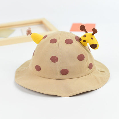 MyKids-USA® Baby Solid Color Animal Print Design Sunshade Bucket Hats