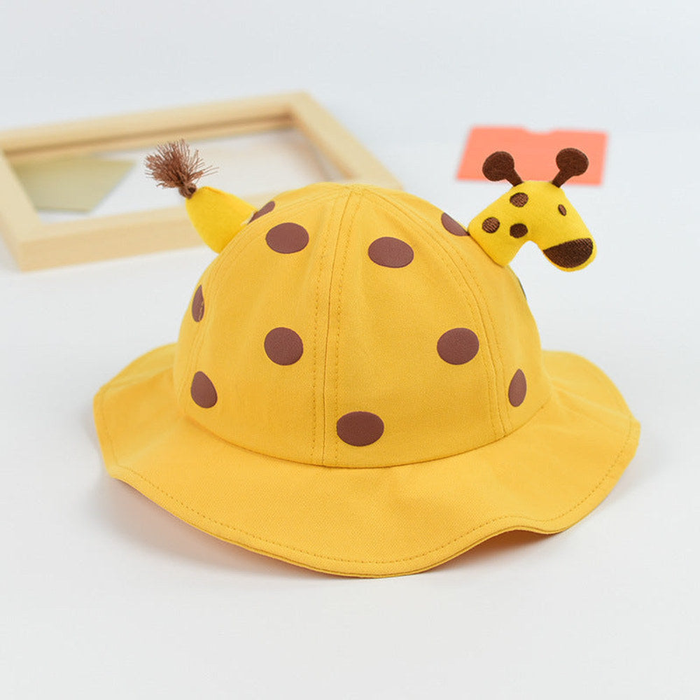 MyKids-USA® Baby Solid Color Animal Print Design Sunshade Bucket Hats