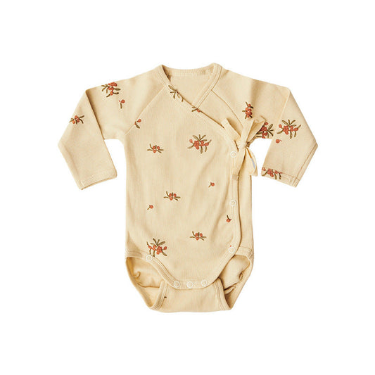MyKids-USA® Baby Boy And Girl Flower Pattern Side Belted Design Soft Cotton bodysuit